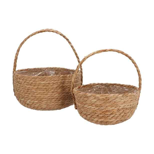 2ks košík květináč z mořské trávy Laos - Ø27*15 / Ø19*13 cm daan kromhout
