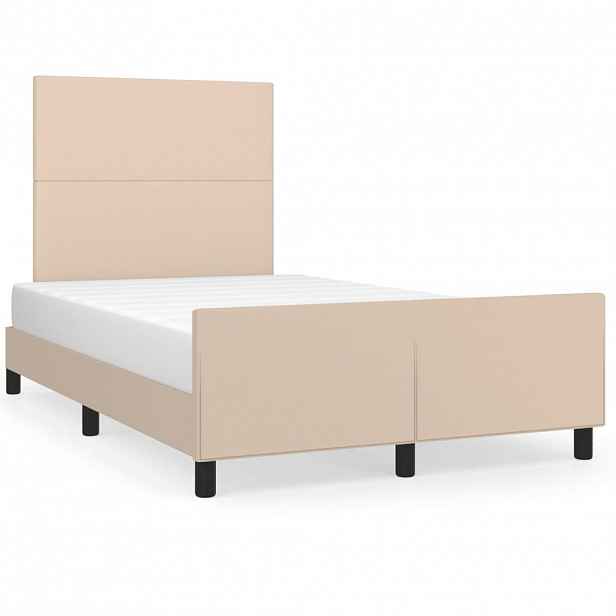 vidaXL Rám postele bez matrace cappuccino 120x190 cm umělá kůže