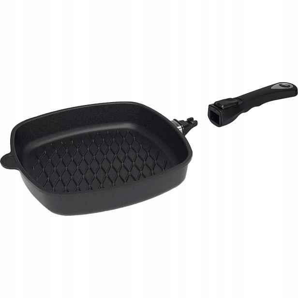 Grilovací pánev Bbq Amt Gastroguss 28x28 cm, vhodná na indukci, s