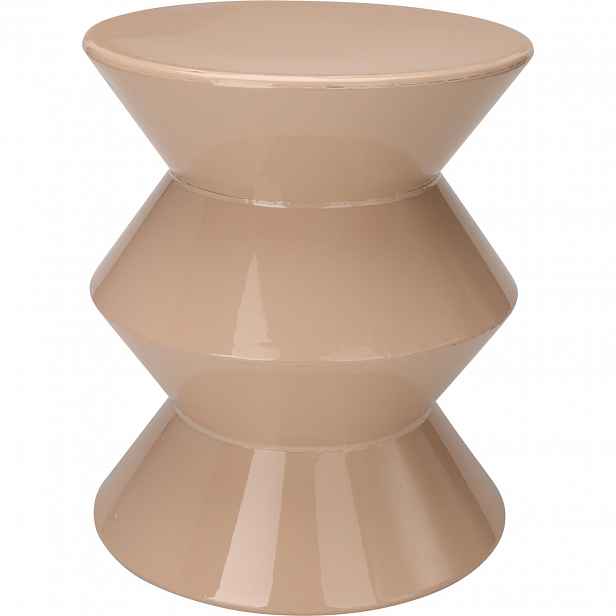 Stolek Sloupkový Kovový Ø31 CM Béžový
