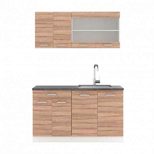 Vicco JEDNOTKOVÁ KUCHYNĚ R-Line Sonoma 140 cm , PD Antracit