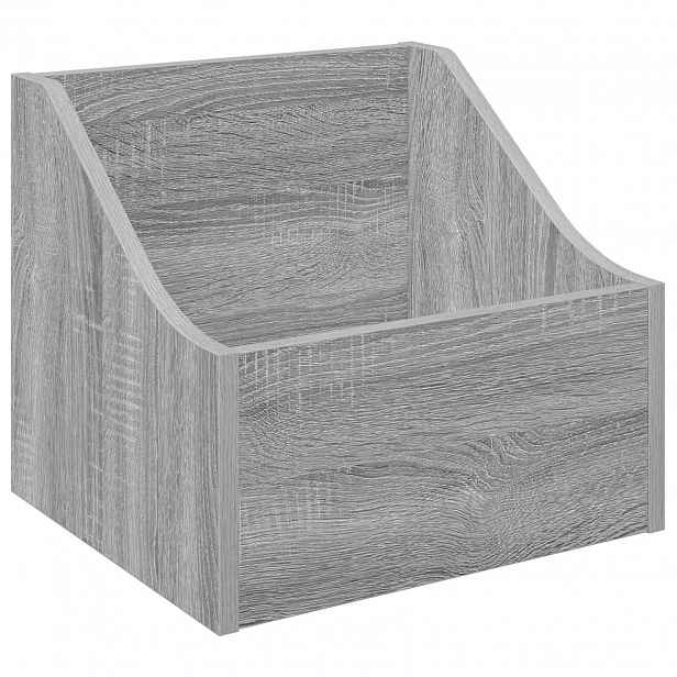 vidaXL Krabice na LP desky Šedý Sonoma 37 x 33 x 32 cm