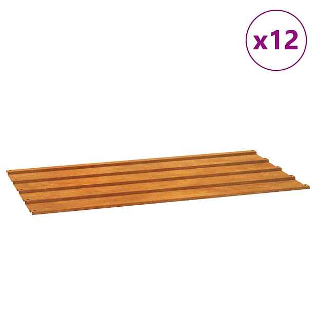 vidaXL Střešní panely 12 ks rezavé 80 x 44 cm cortenová ocel