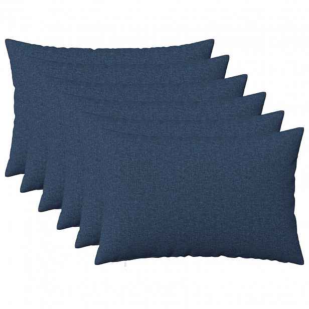 vidaXL Polštář s polštářem HEERLEN 6 ks Modrá Textil