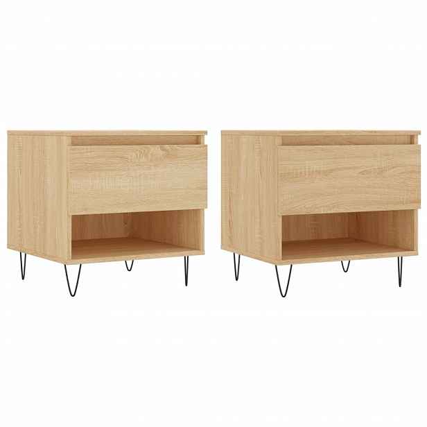 vidaXL Konferenční stolky 2 ks dub sonoma 50x46x50 cm kompozitní dřevo