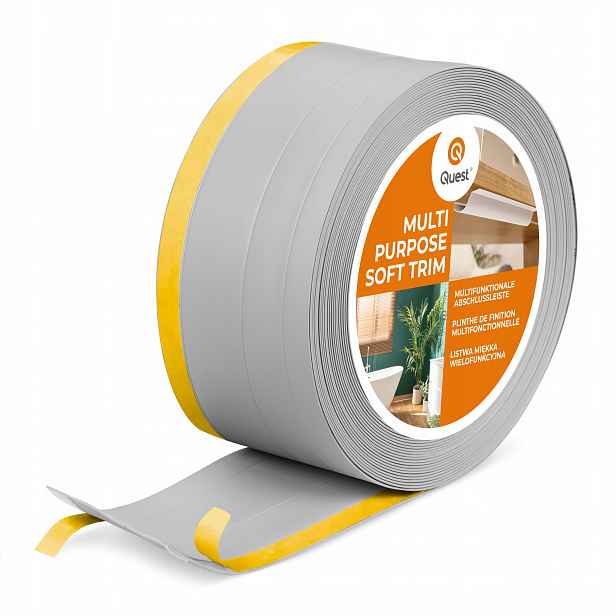 Pvc dokončovací lišta 4v1 samolepicí, 120 mm, 10 m, šedá, W2