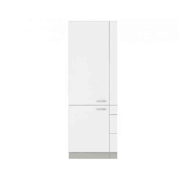Vysoká kuchyňská skříň Bianka 60DK, 60 cm, bílý lesk
