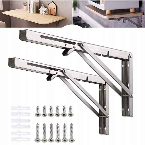 Set 2ks Úhelník Skládací Držák Pod Poličku Stůl Deska 400*170*25mm 150