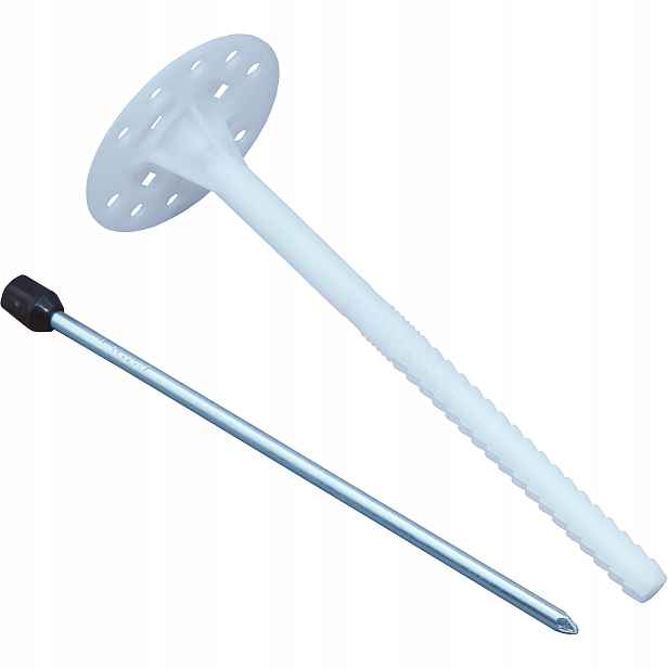 Kolíky na polystyren 24 cm s kovovým trnem Dyble Kolíček 50 Ks Kemplast