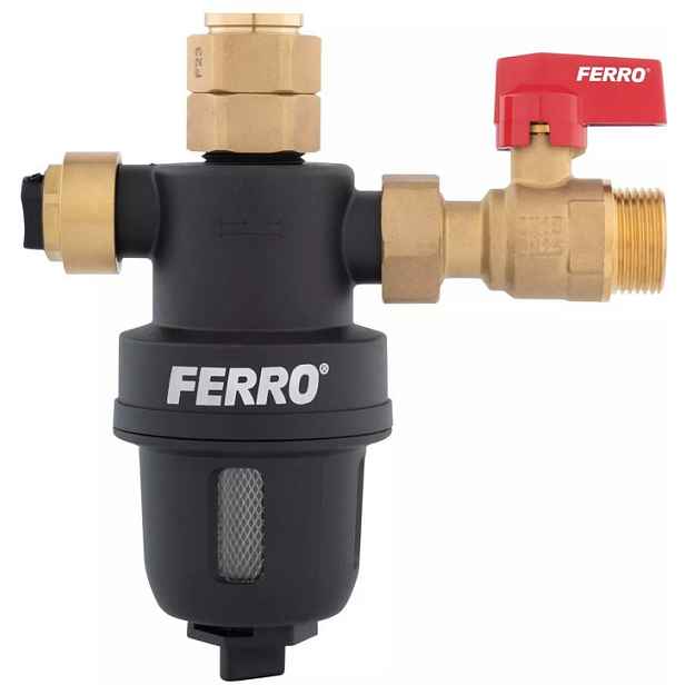 Magnetický odlučovač nečistot 3/4" s kulovým ventilem 3/4" Ferro