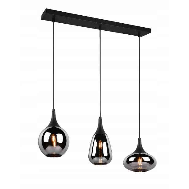 Závěsná lampa s různými tvary, černá Trio