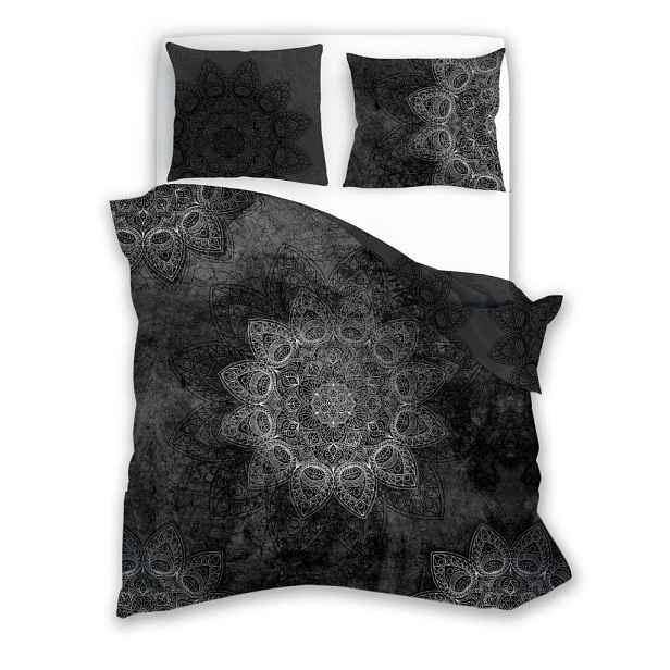 Povlečení 160x200 Pure Mandala černá Faro
