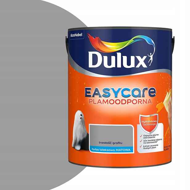 Dulux EasyCare Barva odolná vůči skvrnám 5L Trvanlivost grafitu