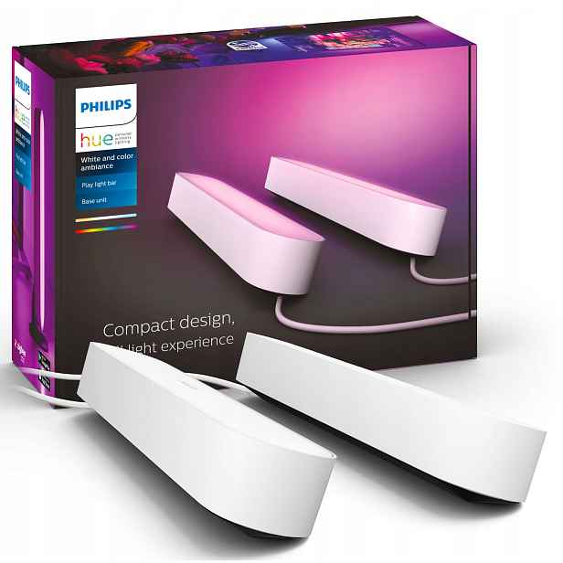 Stolní lampa podlouhlá Led Rgb Gamingová Tv Pc Play Philips Hue 2 ks