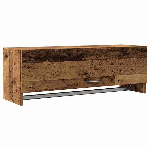 vidaXL Šatní skříň starého dřeva 100 x 32,5 x 35 cm dřevotříska