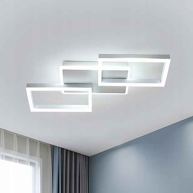 Led Stropní Svítidlo Lustr Bílý Moderní Čtverec do Obýváku 48W 6500K