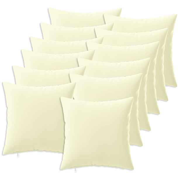 vidaXL Polštář 12 ks HEERLEN Krémová 45 x 45 cm Polyester