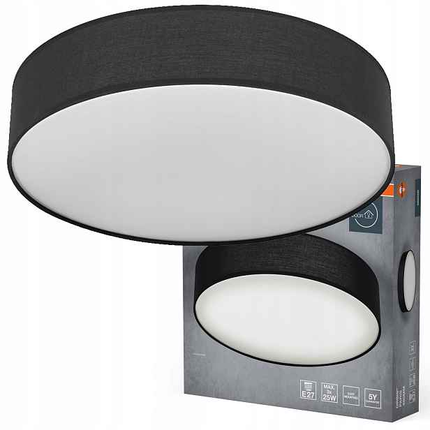 Stropní Svítidlo Led nástěnné svítidlo 3x E27 Černá Orbis Osram