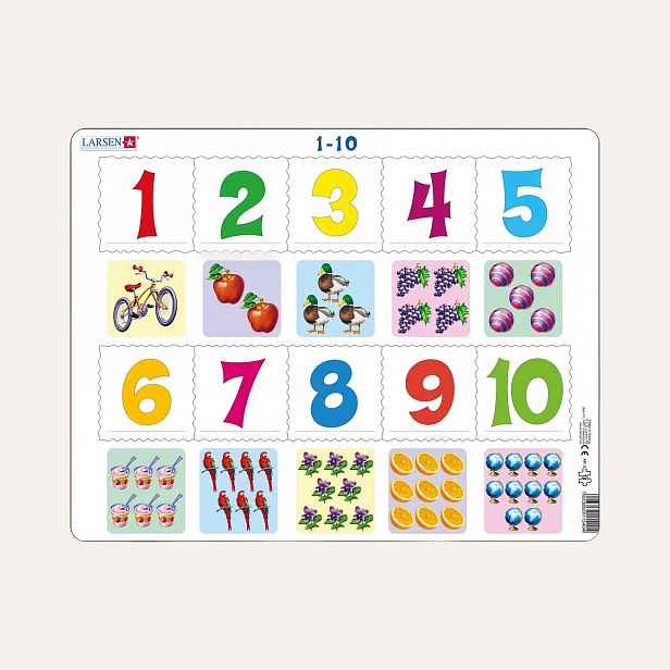 Dino ČÍSLA 1-10 10 d. EDU Puzzle