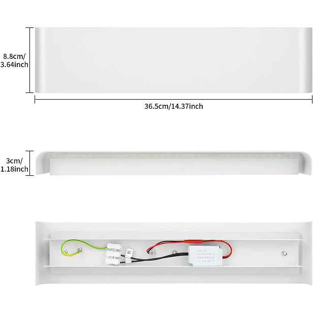 Led lampa obdélníková bílá 16W Ledmo
