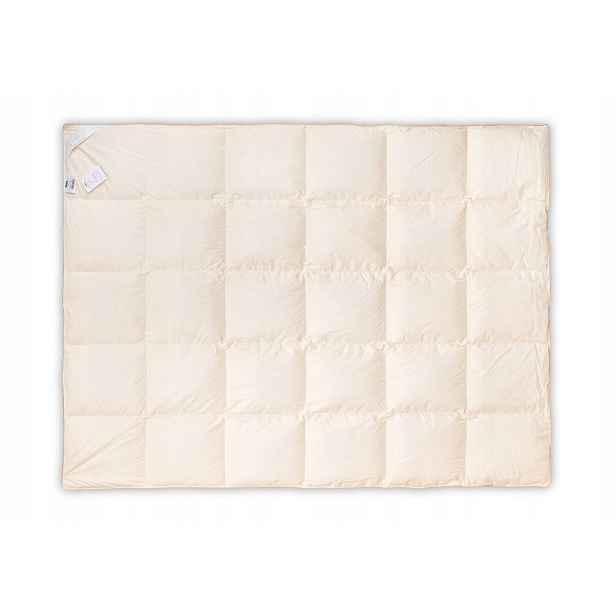 Přikrývka pere 155x200 teplá 2100 g krémová