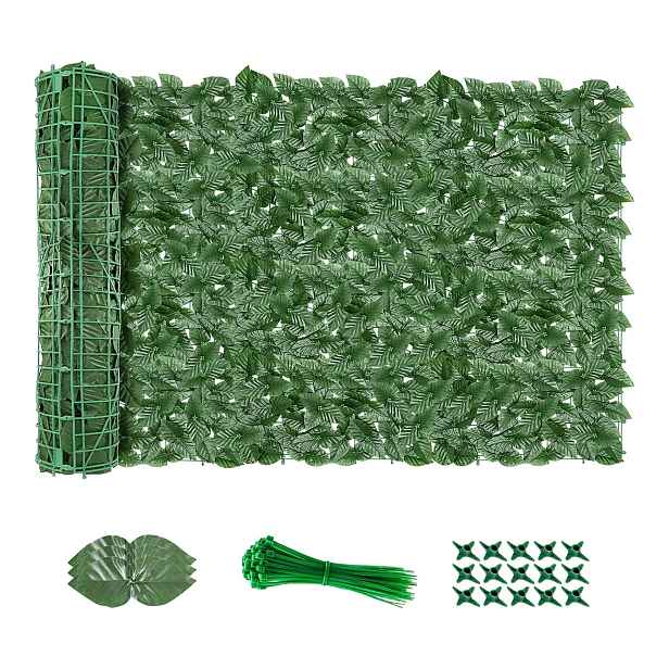 Umělý Živý Plot 300 x 100 cm, zelený břečťan, ochrana soukromí na balkon