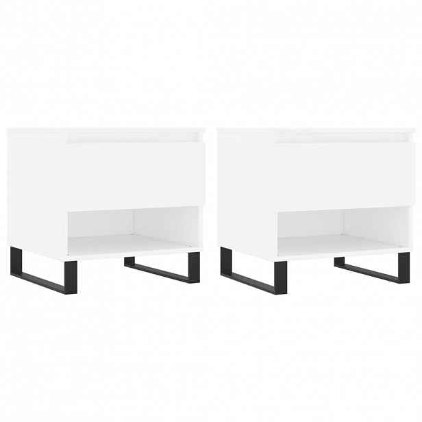 vidaXL Konferenční stolky 2 ks bílé 50 x 46 x 50 cm kompozitní dřevo