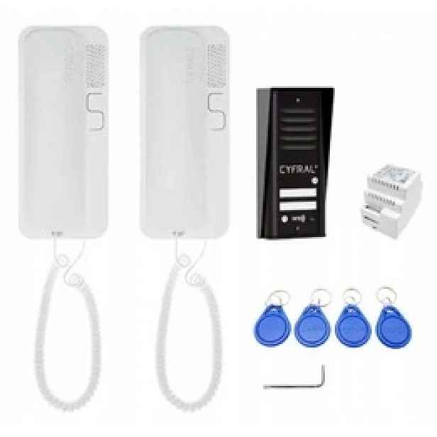 Interkomový set Cyfral Cosmo R2 2-nájemní dvoumístný Černý