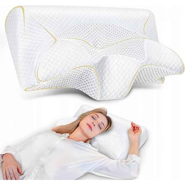 Saheyer Ortopedický Polštář Bílá Paměťová Pěna 59 CM