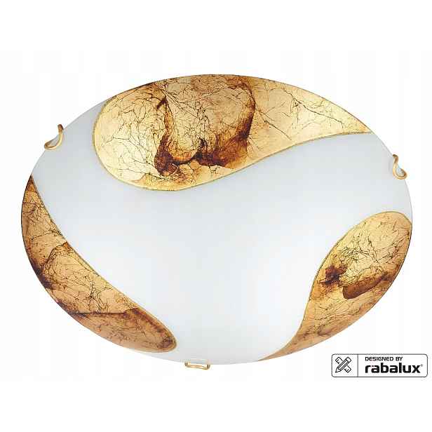 Stropní Svítidlo zlatý bílý kulatý 40 cm klasický ozdobný Rabalux