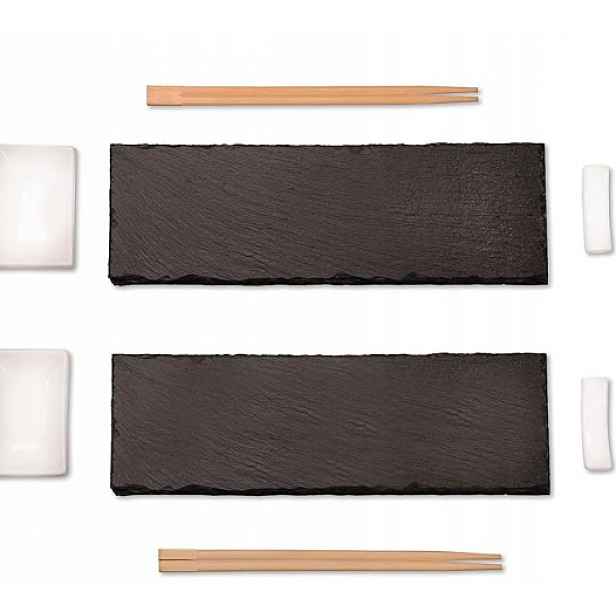 Sushi Doplňky Pro 2 Osoby S Břidlicovými Deskami A Miskami