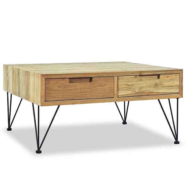 vidaXL Konferenční stolek, masivní teak, 80x80x40 cm