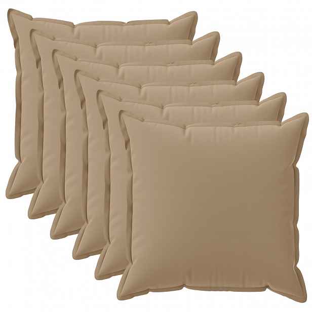 vidaXL Povlak na polštář 6 ks HOUTEN Taupe 30 x 30 cm Polyester