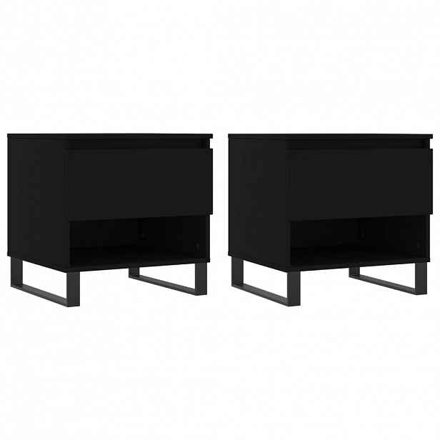 vidaXL Konferenční stolky 2 ks černé 50 x 46 x 50 cm kompozitní dřevo