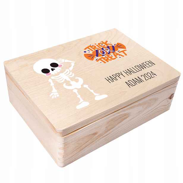 Dřevěná Krabička na bonbóny halloweenský suvenýr, dárek pro dítě 40x30