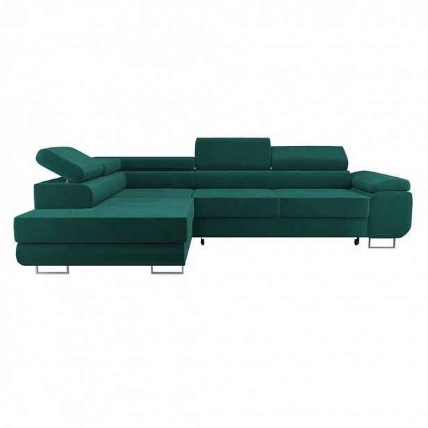Designová sedací souprava WILFRED - zelená 1, levý roh