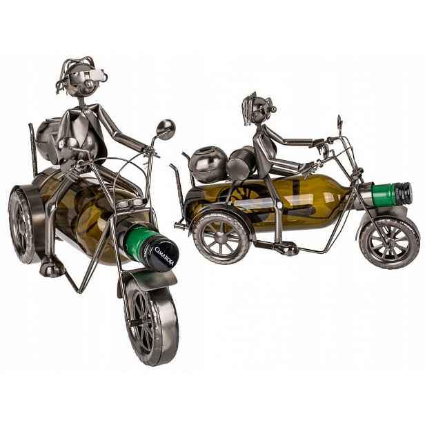 Kovový Stojan Na Víno motocyklista II Motocykl