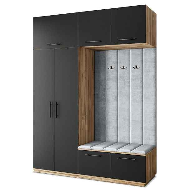 MASSENO MODERNÍ PŘEDSÍŇOVÁ SKŘÍŇ REMA, 180/240/60 cm, dub Wotan