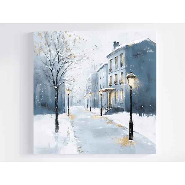 Obraz Na Plátně Canvas Krajina Grafika Město Kamínky Lucerny 50x50