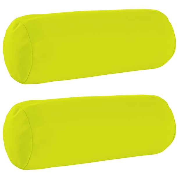 vidaXL Polštář 2 ks HEERLEN Jasně zelená Ø 15 x 40 cm Polyester