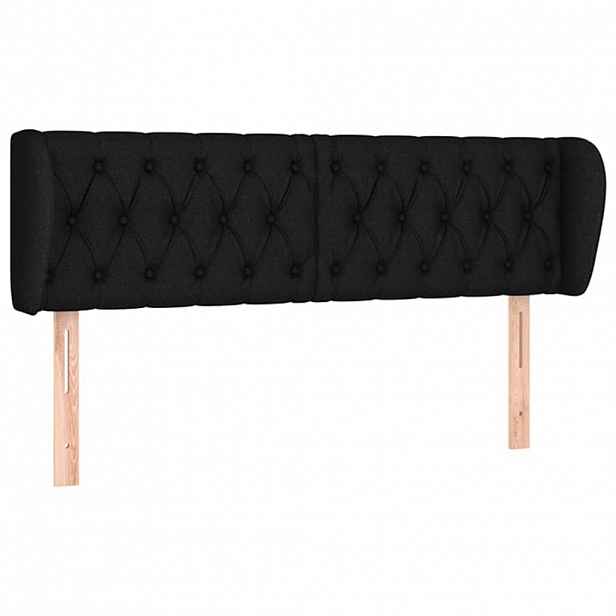 vidaXL Čelo postele typu ušák černé 163x23x78/88 cm textil