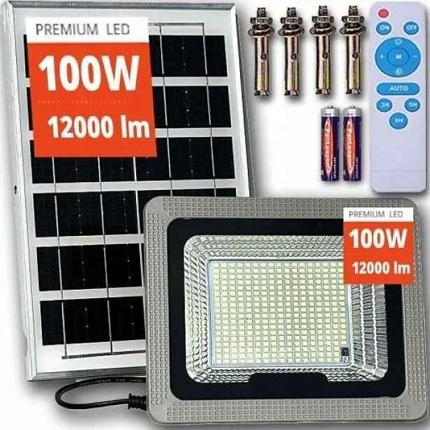 Výkonná Velká Solární Lampa Led Zahradní Pouliční Lampa Dálkový Ovladač Prémiový Solární Halogen