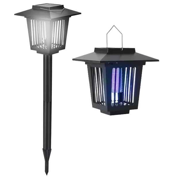 Bluegarden Solární LED lampa Borno 57 cm proti hmyzu černá