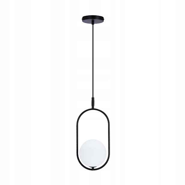 Elegantní závěsná lampa Převis Dvojitá Černá Bílá Matná Mléčná Stínidla