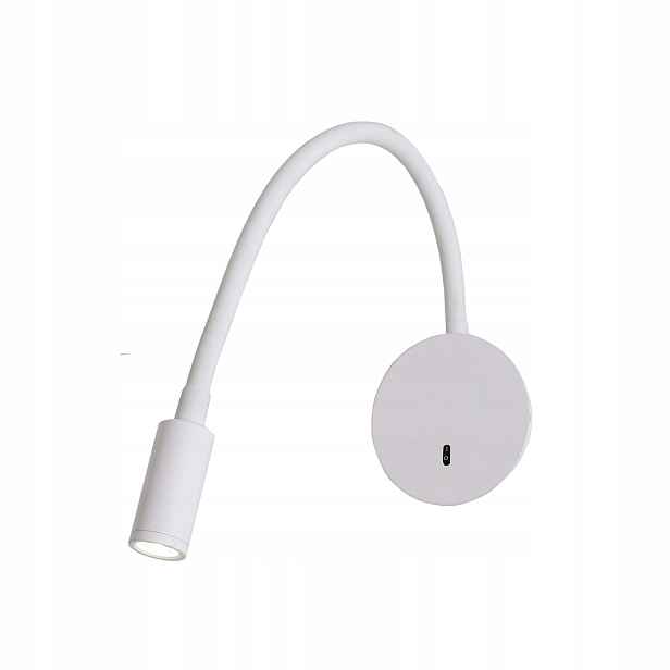 Light Prestige Senise Led nástěnné svítidlo 3W bílé, flexibilní rameno 3000K, vypínač