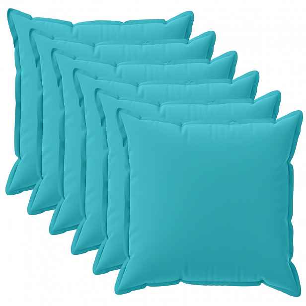 vidaXL Povlak na polštář 6 ks HOUTEN Tyrkysová 30 x 30 cm Polyester