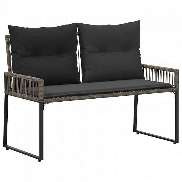 vidaXL Venkovní lavice 2 -Seater 4 ks 110 x 59 x 82 cm polyratan