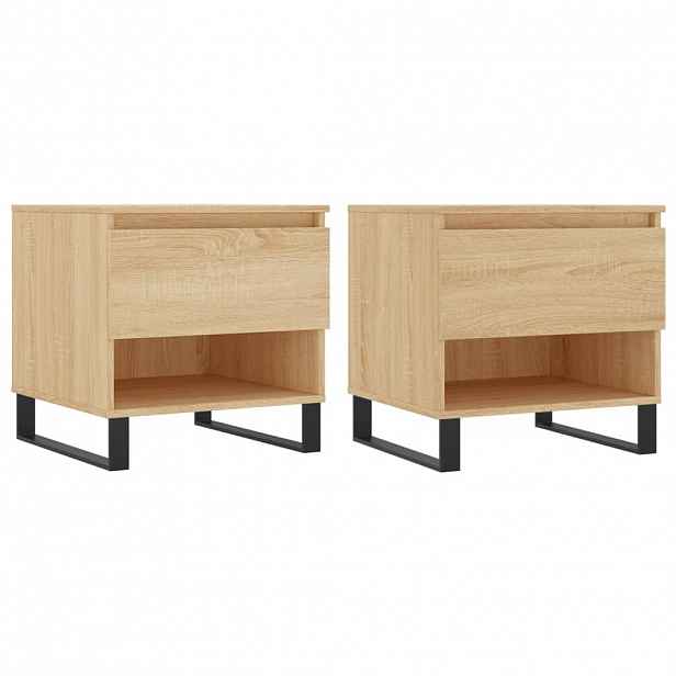 vidaXL Konferenční stolky 2 ks dub sonoma 50x46x50 cm kompozitní dřevo