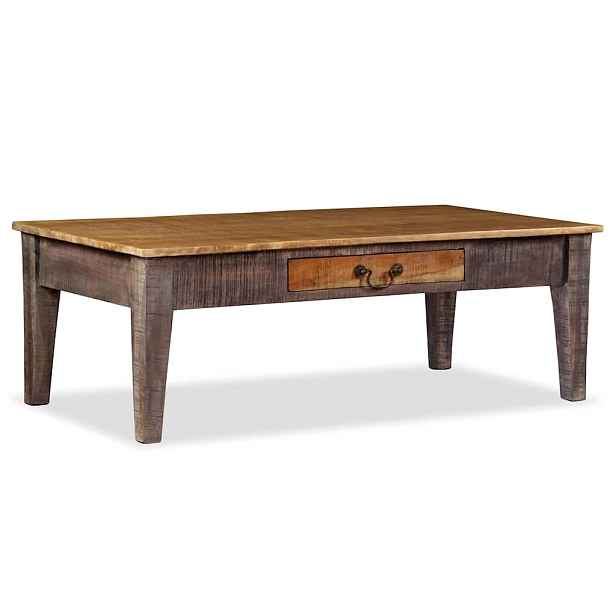 vidaXL Konferenční stolek z masivního dřeva vintage 118 x 60 x 40 cm