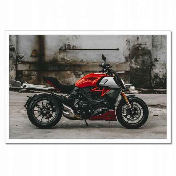 Plakáty v rámu 60x40 Červené Ducati Motocykl